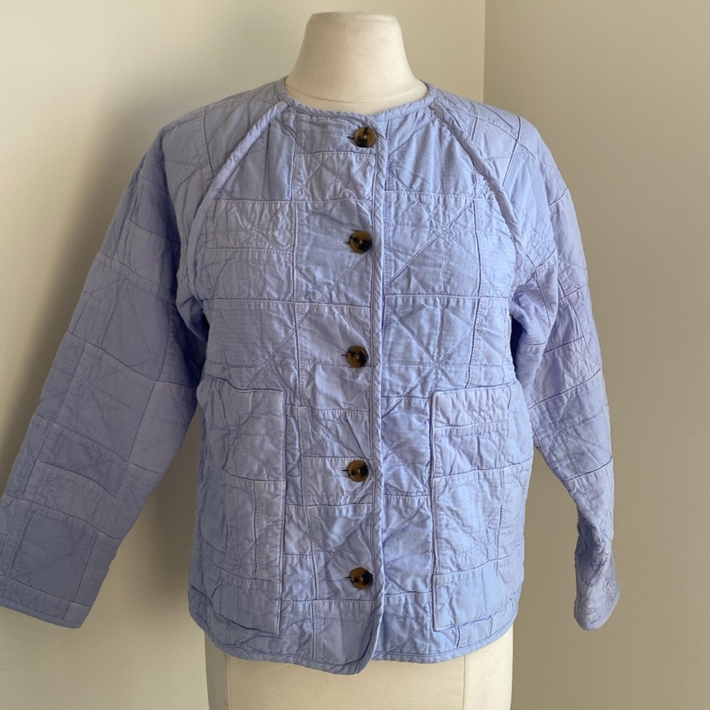 J. Crew Periwinkle Quilted Jacket - Picture 3 of 8
